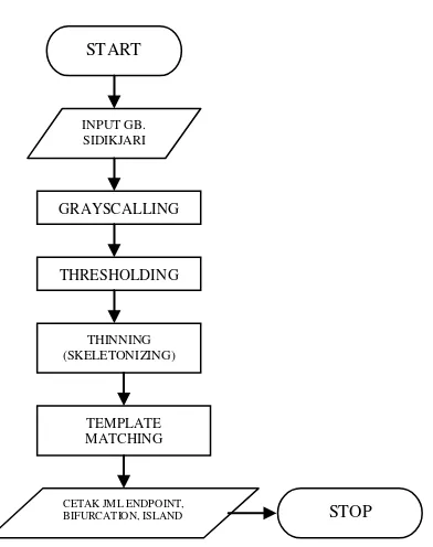 Gambar 1. Alur Proses Identifikasi Sidik Jari (Ardhianto, 2010) 