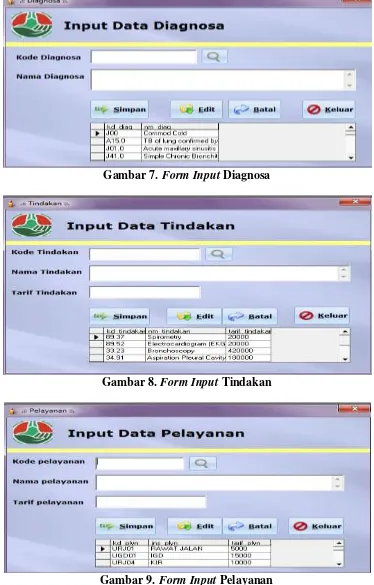 Gambar 9. Form Input Pelayanan 