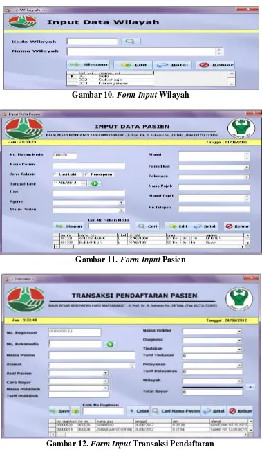 Gambar 12. Form Input Transaksi Pendaftaran 