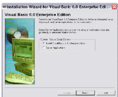 Gambar 1. Installation Wizard Visual Basic 6.0. 
