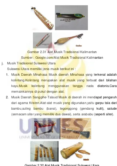 Gambar 2.31 Alat Musik Tradisional Kalimantan 