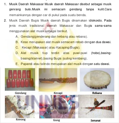 Gambar 2.33 Alat Musik Tradisional Sulawesi Selatan 