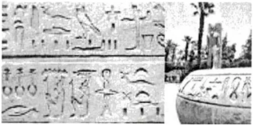 Gambar 2.1 Tulisan yang menggunakan hieroglyph  [10]. 
