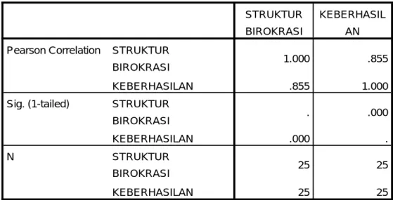 Tabel 13 . Correlations