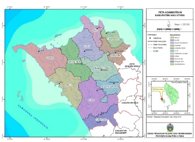 Gambar 2.2. Peta Administrasi Kabupaten Nias Utara