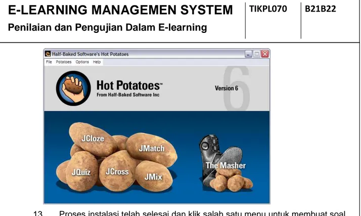 Gambar 2. Tombol dan fungsi Kontrol Hot Potatoes 
