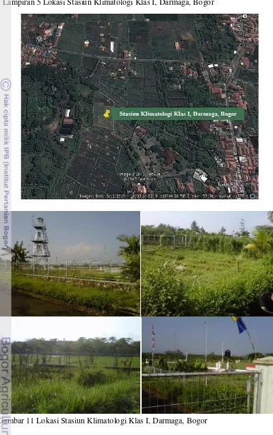 Gambar 11 Lokasi Stasiun Klimatologi Klas I, Darmaga, Bogor 