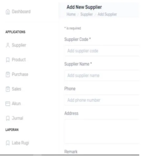 Figure 4. Form Supplier