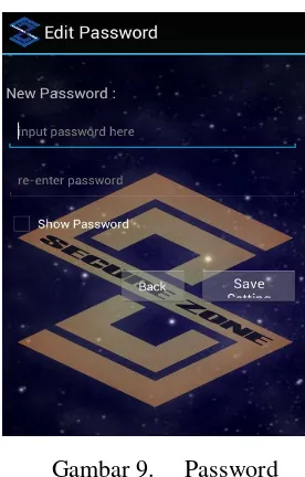 Gambar 9.     Password 