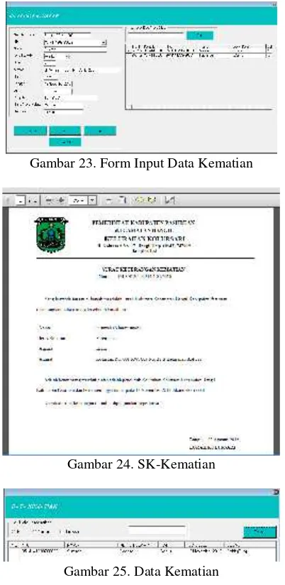 Gambar 23. Form Input Data Kematian