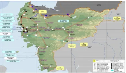 Gambar 3.1 Peta Perencanaan Pembangunan Pembangkitan Wilayah  Kalimantan Barat[6]