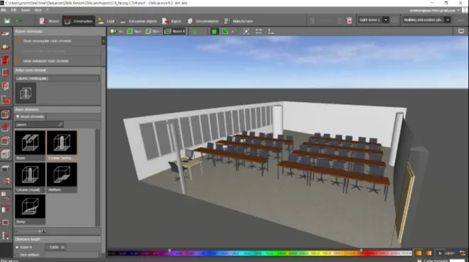 Gambar 13. Screenshots Modeling pada DIALux Evo 9.2