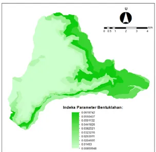 Gambar 5. Peta Indeks Parameter Buffer Sungai 