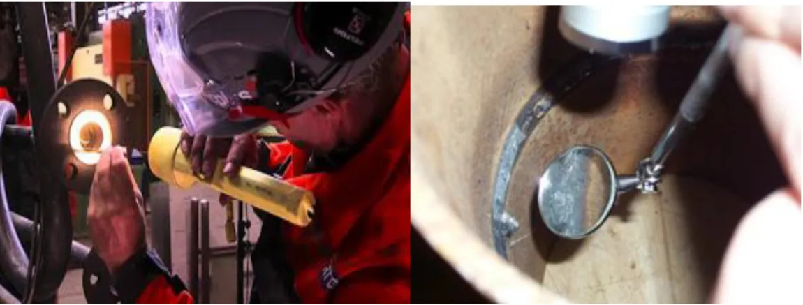 Gambar 2.1 Inspector NDT melakukan Visual Inspection