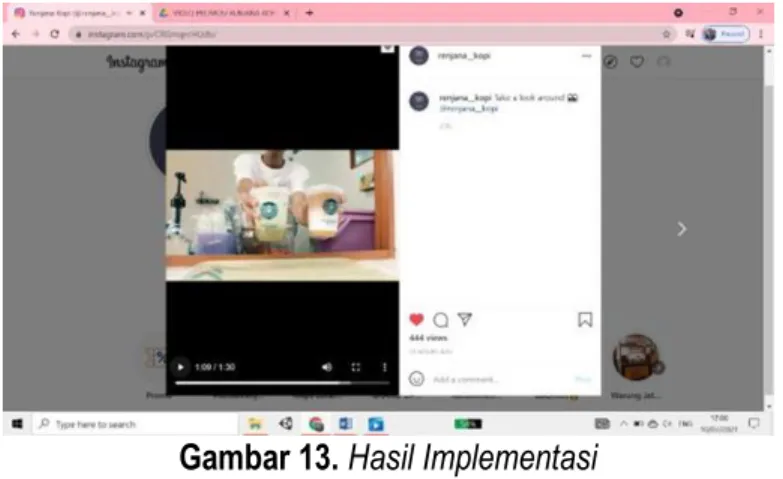 Gambar 13. Hasil Implementasi  Simpulan 