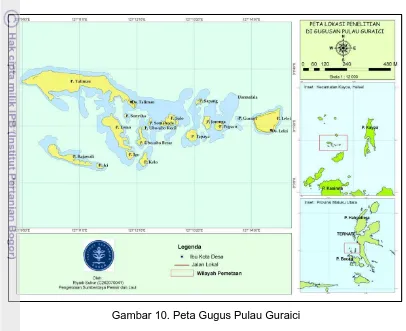 Gambar 10. Peta Gugus Pulau Guraici 