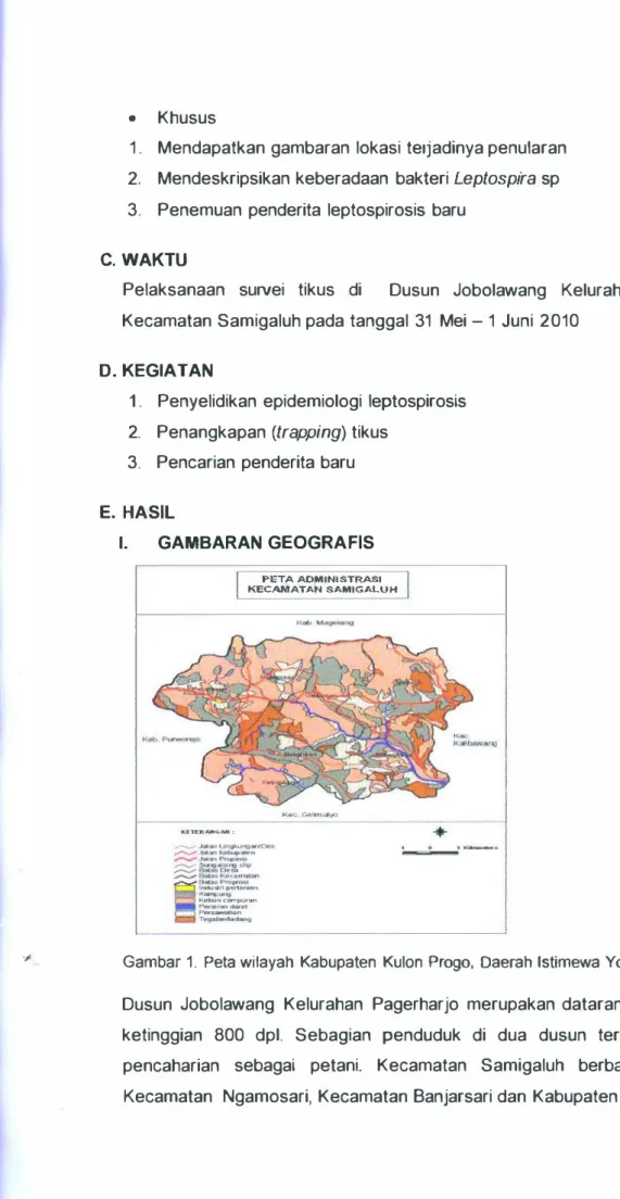Gambar  1.  Peta wilayah  Kabupaten  Kulon  Progo,  Daerah  lstimewa  Yogyakarta 