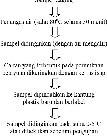 Gambar 1. Diagram alir cara perebusan sampel (the scheme of the boiling process) 