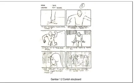 Gambar 1.2 Contoh storyboard 