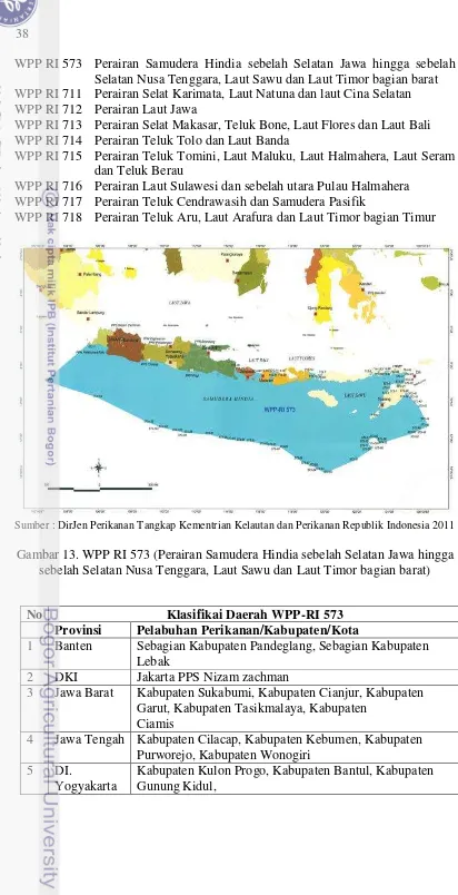 Gambar 13. WPP RI 573 (Perairan Samudera Hindia sebelah Selatan Jawa hingga   