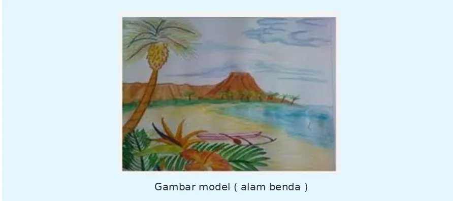 Gambar model ( alam benda )