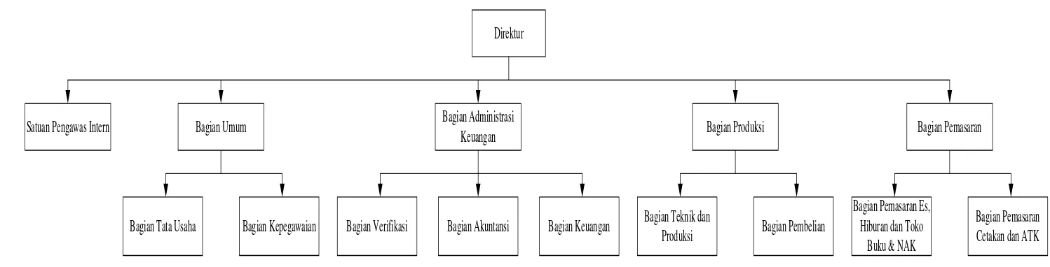 Gambar 2.1. Struktur Organisasi PD Aneka Industri dan Jasa Sumatera Utara 