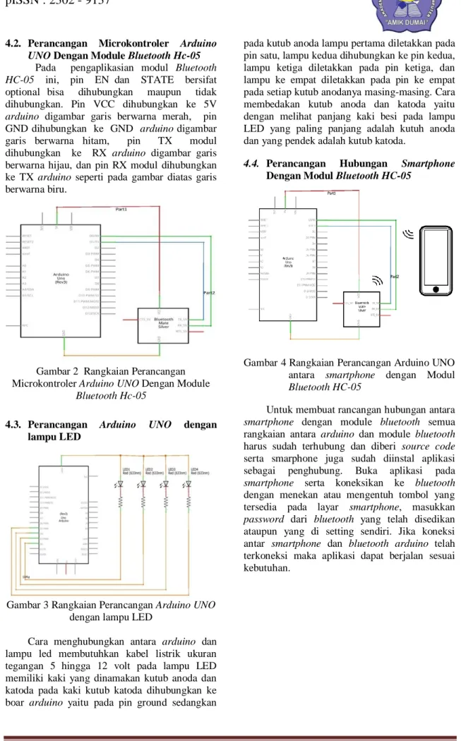Gambar 2  Rangkaian Perancangan   Microkontroler Arduino UNO Dengan Module 