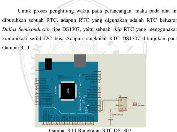 Gambar 3.11 Rangkaian RTC DS1307 
