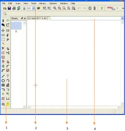 Gambar 1.5  Tampilan schematic editor