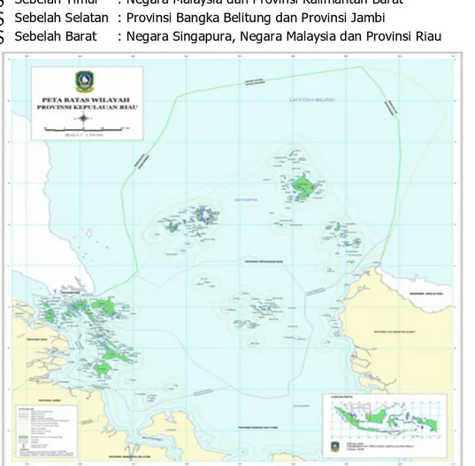 Gambar 2.1  Peta Provinsi Kepulauan Riau 