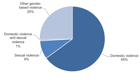 Grafik  4:  Pelanggaran  berbasis  jender  utama  terhadap  perempuan  dan  anak  perempuan yang dipantau oleh JSMP pada tahun 2016  