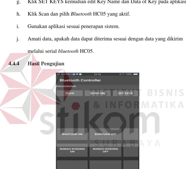 Gambar 4.6 Tampilan Awal Aplikasi Bluetooth Controller. 
