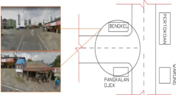 Gambar  4  merupakan  titik  jalan  pengambilan  data  kendaraan  yang  berasal  dari  arah  Kariangau  menuju  kilo  dan  daerah kota