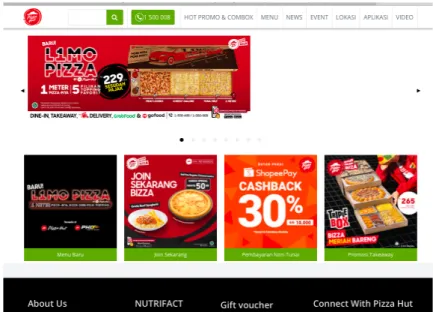 Gambar 3.5. Website Pizza Hut 