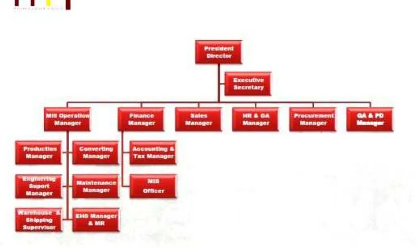 Gambar 2.1. Bagan Struktur Organisasi PT. Pusaka Prima Mandiri 