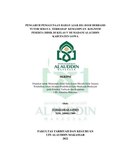 FAKULTAS TARBIYAH DAN KEGURUAN UIN ALAUDDIN MAKASSAR 2021