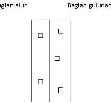 Gambar 1. Penempatan plot secara reguler mengikuti pola diagonal (Untung, 2006)   
