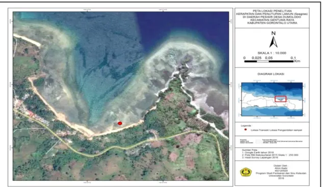 Gambar  1.  Peta  Lokasi  Penelitian  Desa  Dumolodo  Kecamatan  Gentuma  Raya  Kabupaten Gorontalo Utara