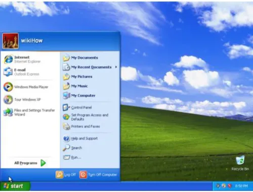 Figure 5.5 tampilan desktop di windows XP