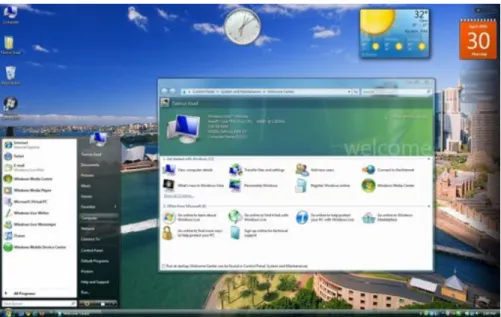 Figure 5.6 tampilan desktop di windows vista