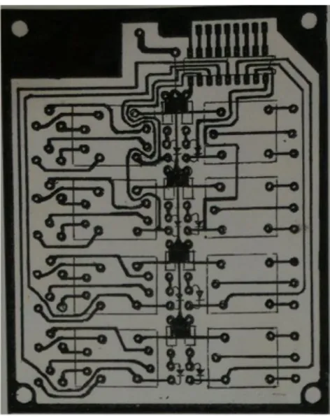 Gambar 3 Rancangan PCB Nampak Atas 