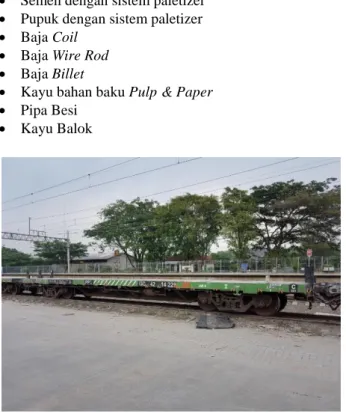 Gambar 1. Gerbong datar PPCW tak bermuatan. 