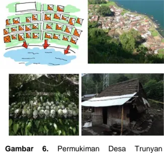 Gambar  6.  Permukiman  Desa  Trunyan  sebagai  salah  satu  potensi  Kaldera Batur 