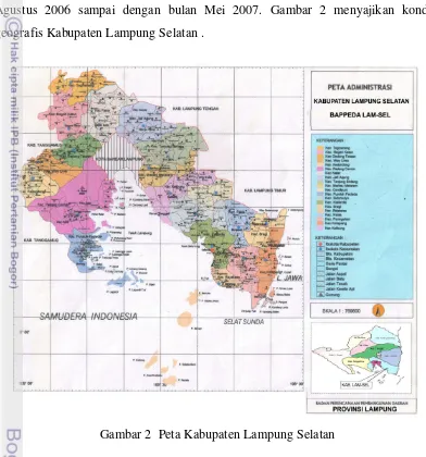 Gambar 2  Peta Kabupaten Lampung Selatan 