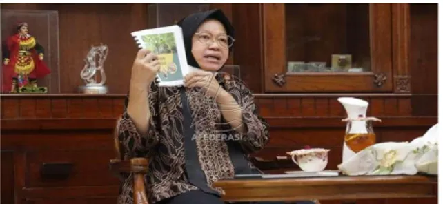 Gambar 13. Bazar Online yang dipimpin langsung  oleh Bu Risma selaku Walikota Surabaya 