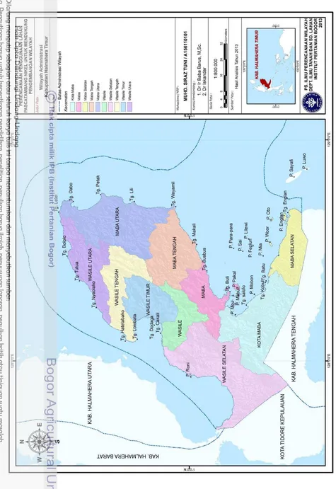 Gambar 8 Wilayah Administrasi Kab. Halmahera Timur 