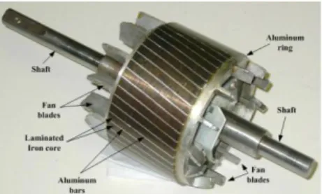Gambar 20. konstruksi rotor sangkar motor induksi 
