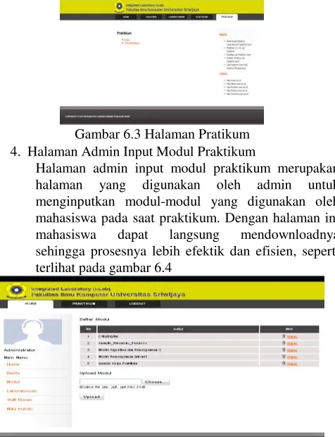 Gambar 6.3 Halaman Pratikum 