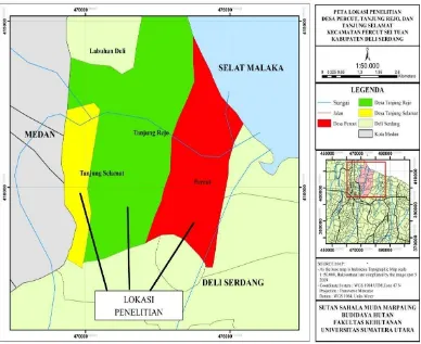 Gambar 5. Peta Tutupan Lahan di Kecamatan Percut Sei Tuan pada tahun 2017 