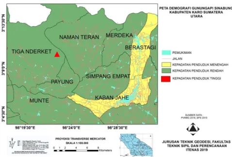 Gambar 3. Klasifikasi Demografi Kabupaten Karo (panel kanan) 